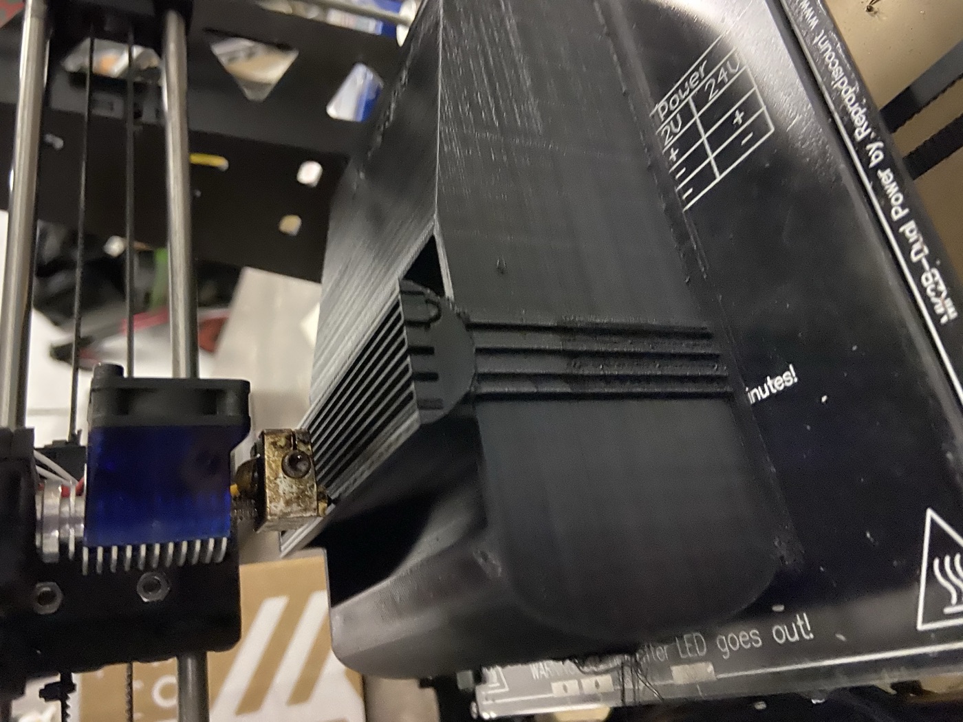 A 3D printer mid-print